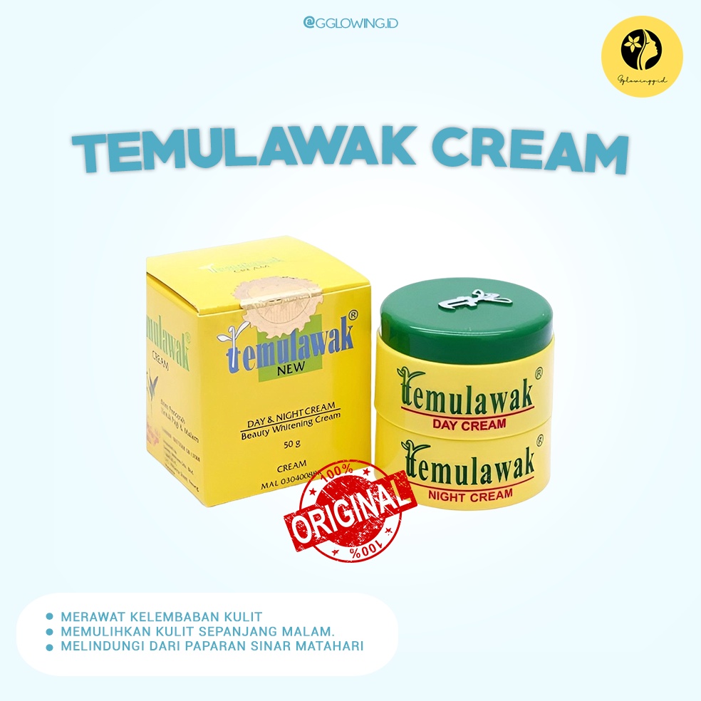 (BISA COD) CREAM TEMULAWAK ORIGINAL / PEMUTIH WAJAH  BPOM / PENGHILANG JERAWAT / PENGHILANG FLEK HIT