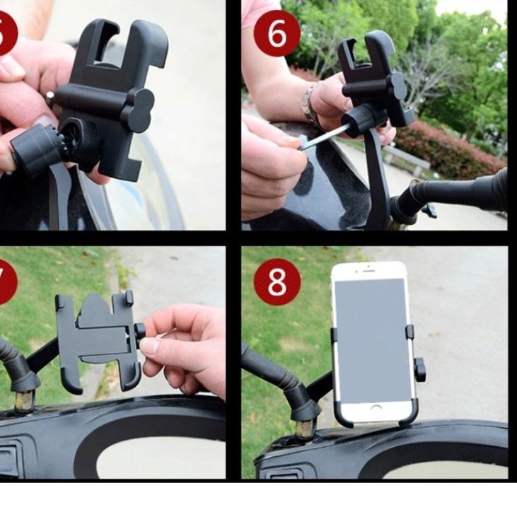❤[PROMO MURAH]❤ Holder HP Motor Spion Bahan Besi / Full Metal Body C2 Motorcycle Holder produck terb