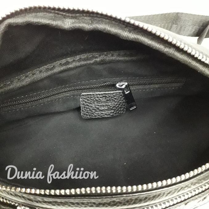 Waist Bag Pria Fendi Kulit Hitam Import Pancasonabadi