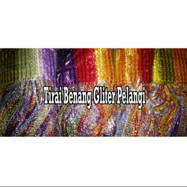 Tirai Glitter pelangi
