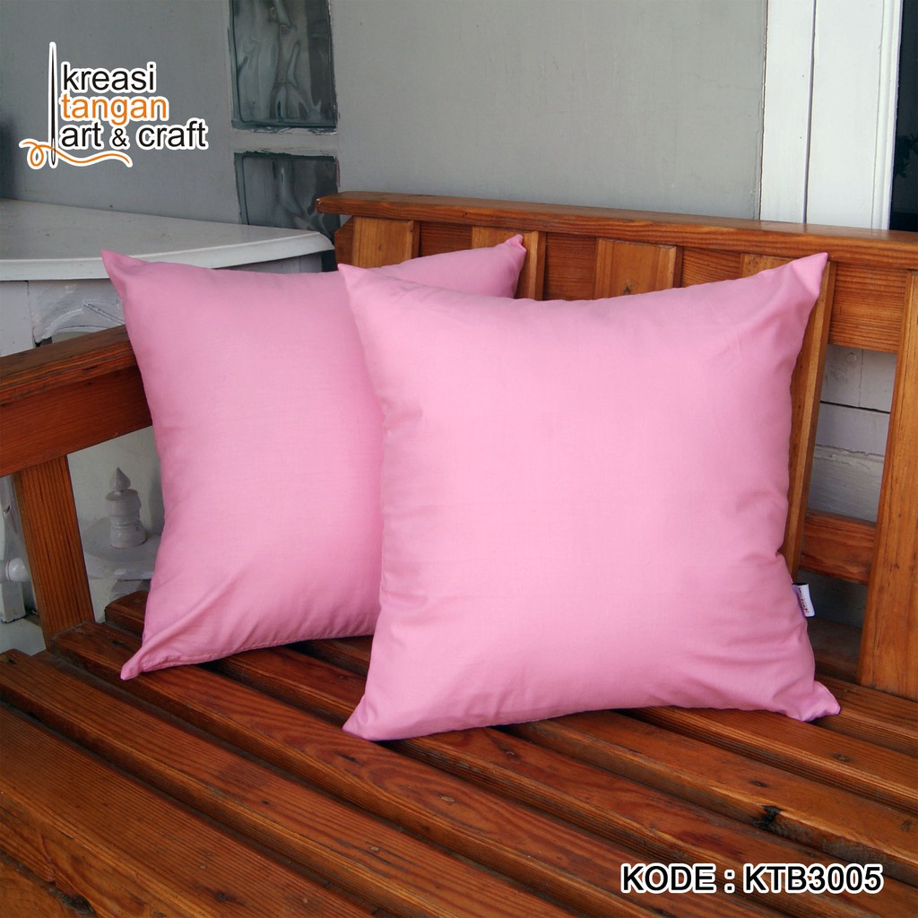 SARUNG BANTAL SOFA POLOS 30x50, 40x40, 45x45, 50x50, 60x60, 70x70 Pink Light KTB3005