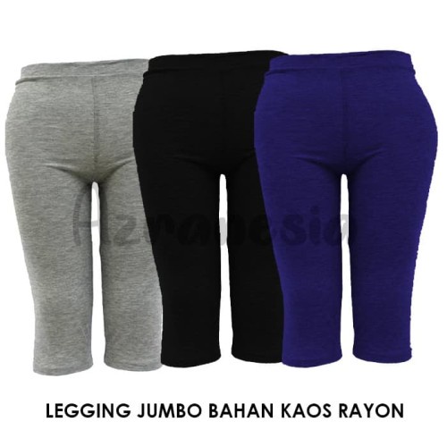 Legging Pendek Bahan Kaos 3/4 Size Jumbo Standar