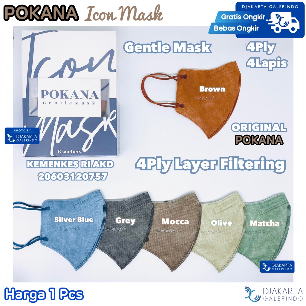 Masker POKANA ICON Gentle Mask 4ply Medical Mask