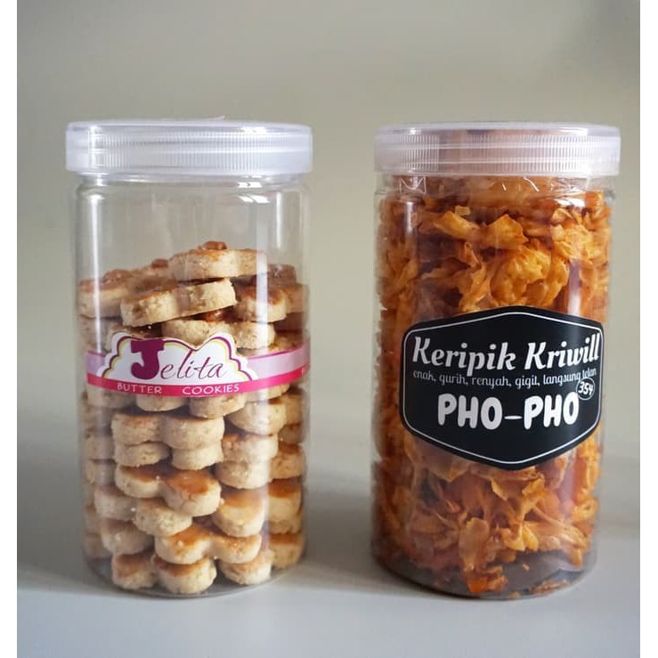 promo  Toples Plastik PET 1000ml Jar Premium Tabung 1L Serbaguna 1000 ml
