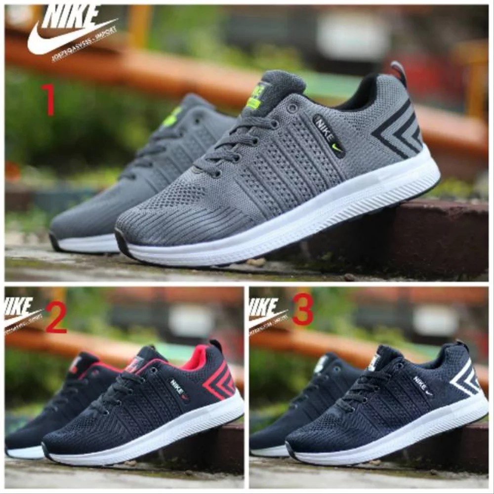TERLARIS Sepatu Olahraga Sport Sneakers NIKE Pria Wanita Import BK