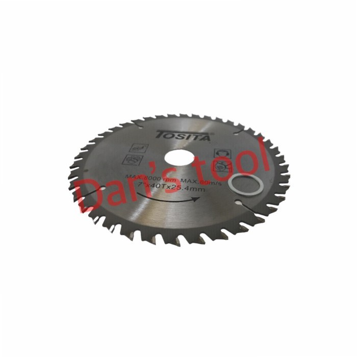 Mata Circular Tanduk Wood 7inchx40T - Circular Saw Blade - Potong Kayu