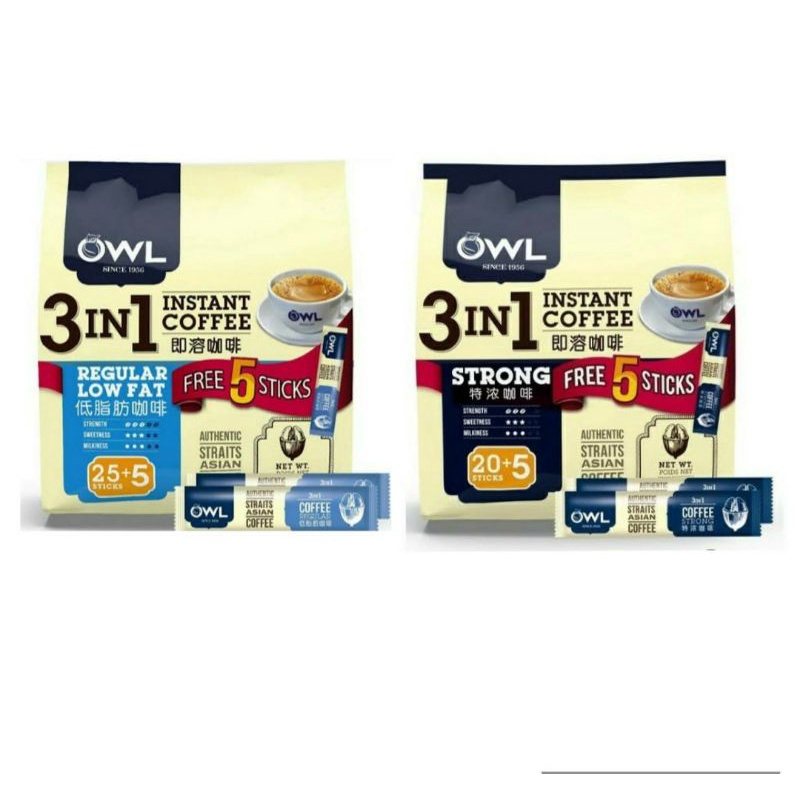 

Owl 3 in 1 Instant Coffee Low Fat - Strong