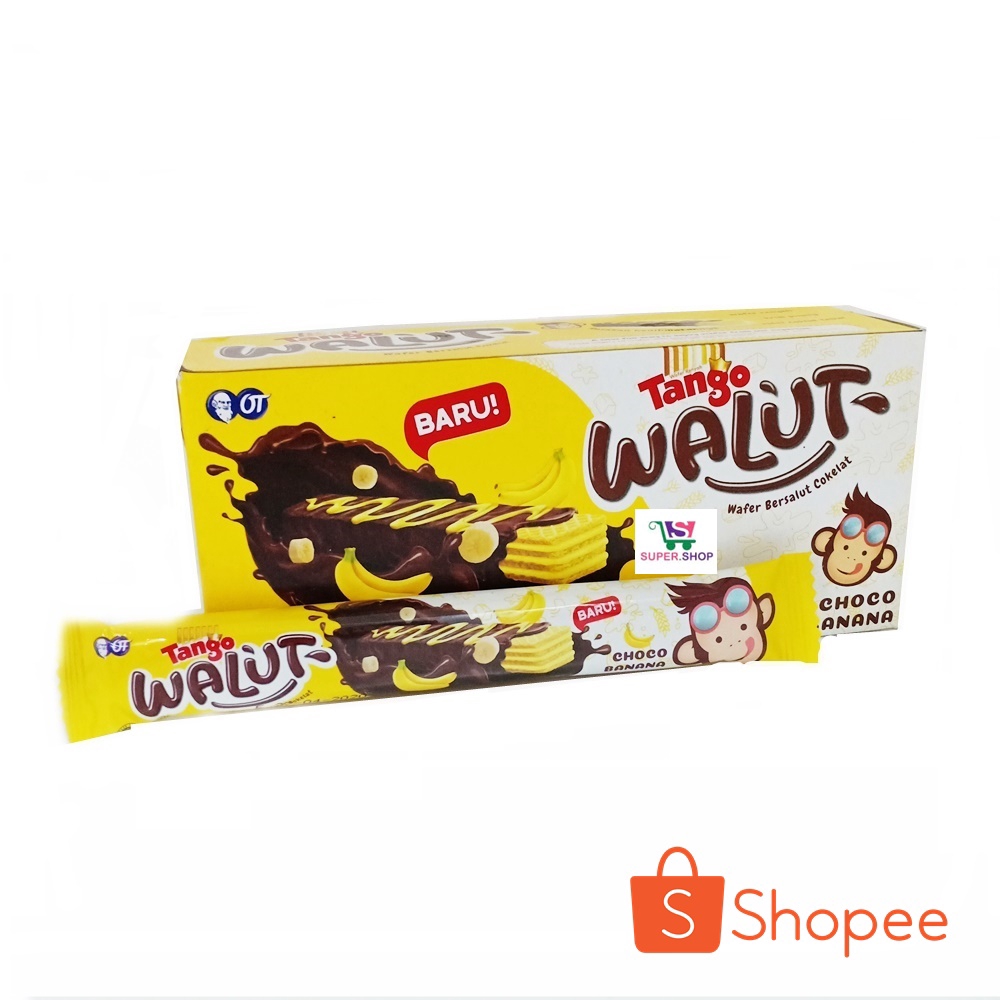 Tango Walut Wafer Bersalut Cokelat Banana (isi 12 pcs)