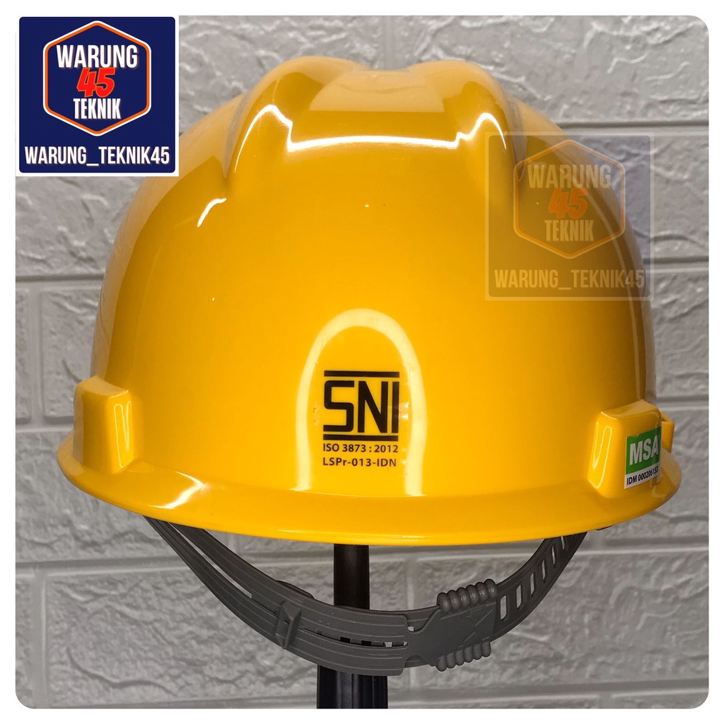 HELM PROYEK SAFETY V GUARD MERK MSA SNI LOKAL SUSPENSI STANDARD - KUNING