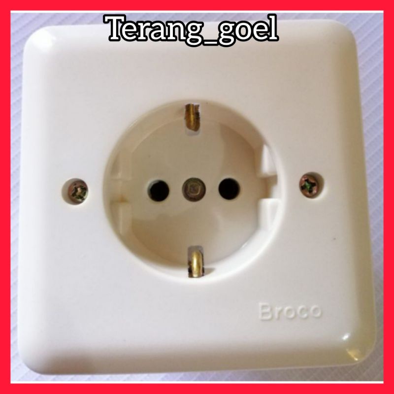 STOP KONTAK BROCO NEW GEE TANAM/ IB SOCKET OUTLET NEW GEE CREAM BROCO