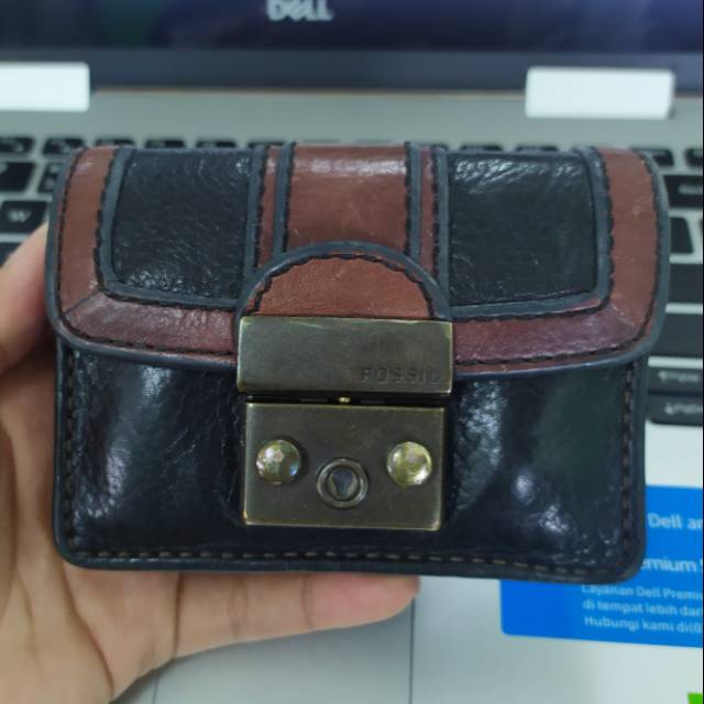 Dompet fossil ori mini, dompet koin fossil, dompet fossil vintage, dompet fossil lucu asli