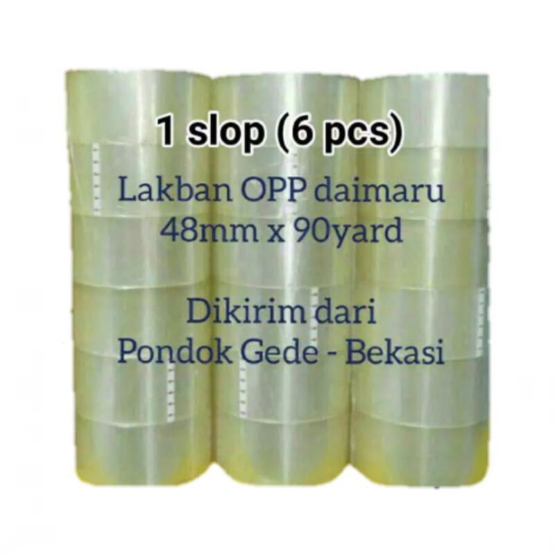 

Lakban Daimaru 48mm x 90yard (1slop = 6pcs)