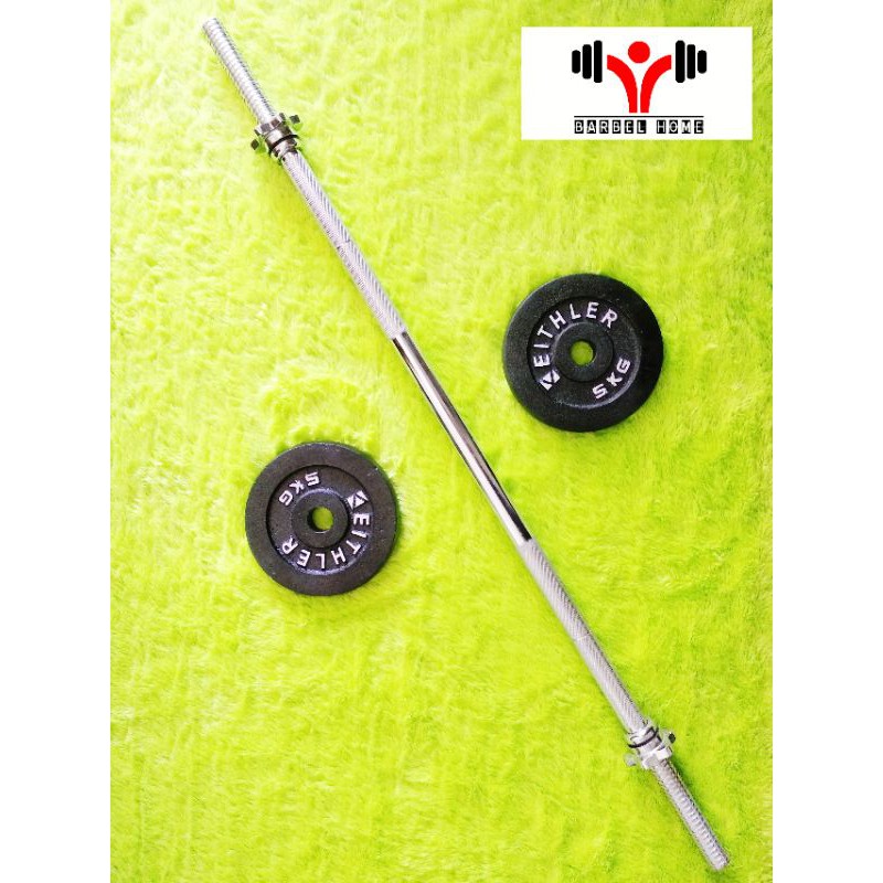 PAKET STIK PANJANG 1.5M + BARBEL 10KG/ PAKET STIK DUMBBLE 10KG