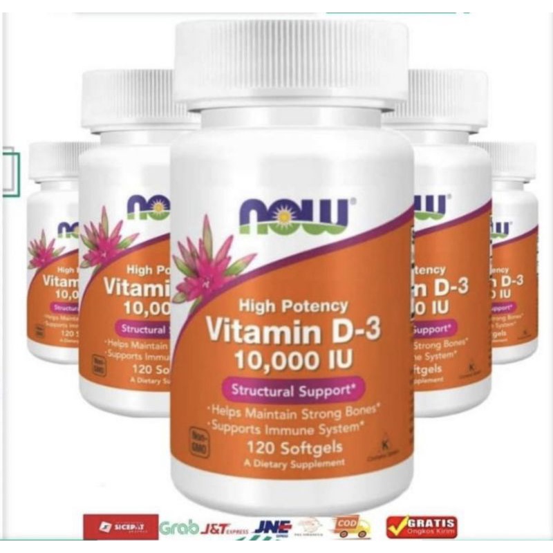 Now Vitamin D3/ suplemen Vitamin D-3/Now/Soft Gel Now Vitamin D3