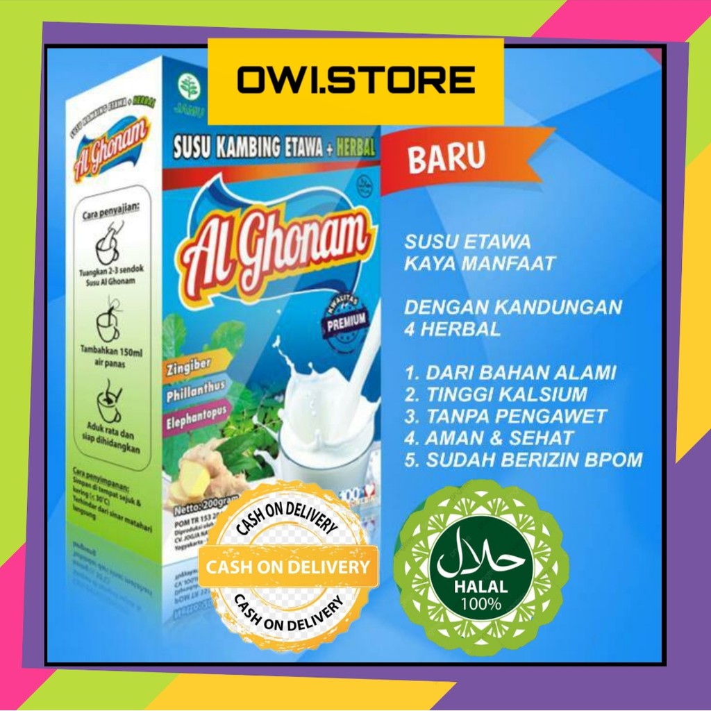 

SUSU ALGHONAM SUSU ETAWA SUSU KAMBING ETAWA HERBAL SUSU BUBUK ALGHONAM SUSU AL GHONAM