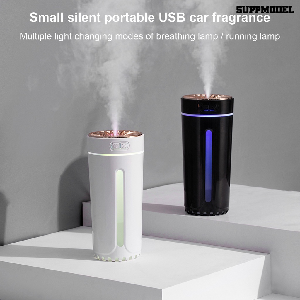 Suppmodel Air Humidifier / Diffuser Aroma Terapi USB Portable Dengan Lampu Warna-Warni Untuk Mobil