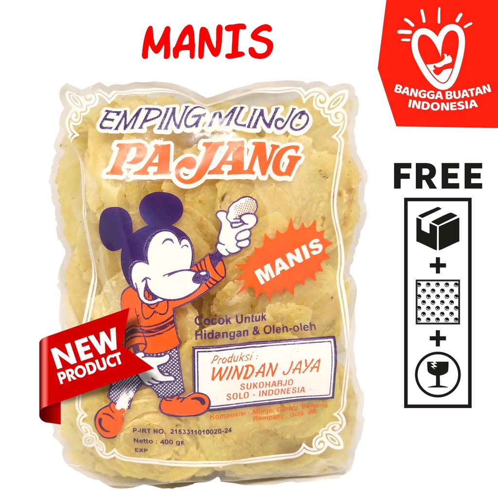 Emping Melinjo / Belinjo Pajang Asli Solo - Asin / Manis / Pedas Manis