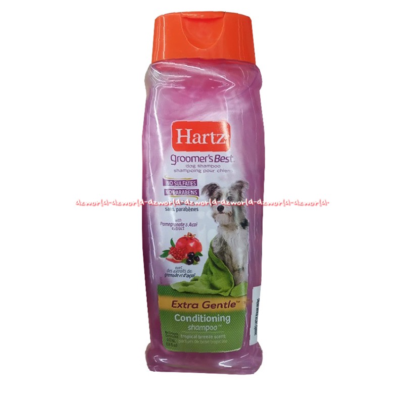 Hartz Groomer's Best Extra Gentle 532ml Harts Sampo Anjing Hartz Groomer Best Dog Shampoo Pomegranate Acoi