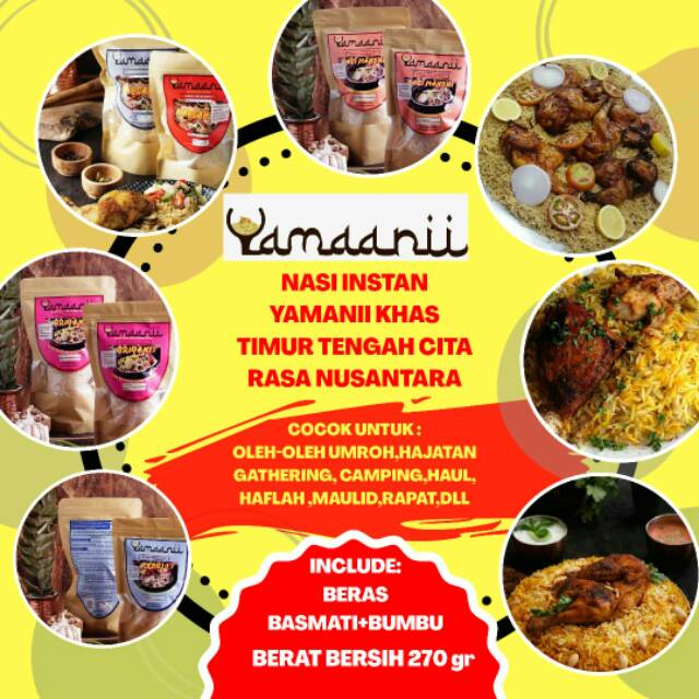 

YAMAANII BASMATI INSTAN MIX SPICES kebuli mandi kabsah biryani