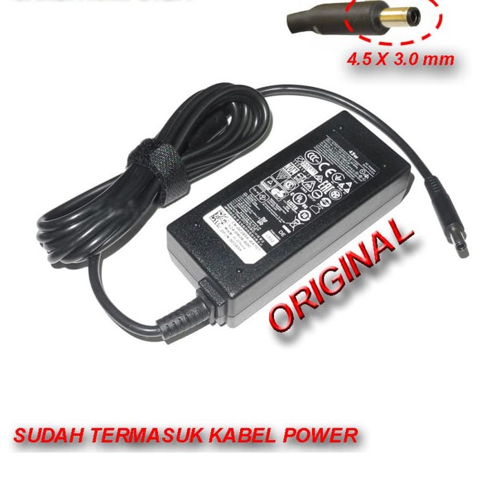 Adaptor Charger Original Dell 19.5V 2.31A Jarum DC 4.5*3.0mm 45W