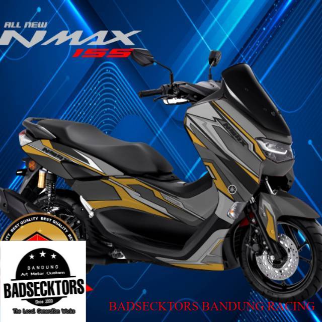 Decal Nmax new 2020 grafis abu gold stiker yamaha nmax kode 213 keren
