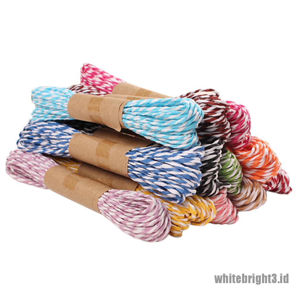 ❤White3 Warna Putih❤ 10m 2mm Tali Rami Untuk Dekorasi Pesta Pernikahan DIY