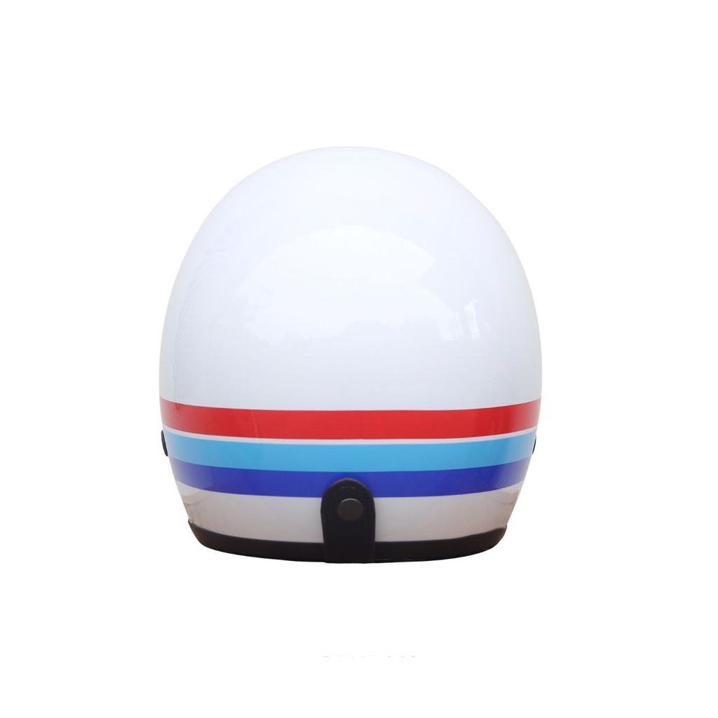 Helm Retro Sada Redka X Putih White Glossy ( Bogo / Klasik / Vespa )