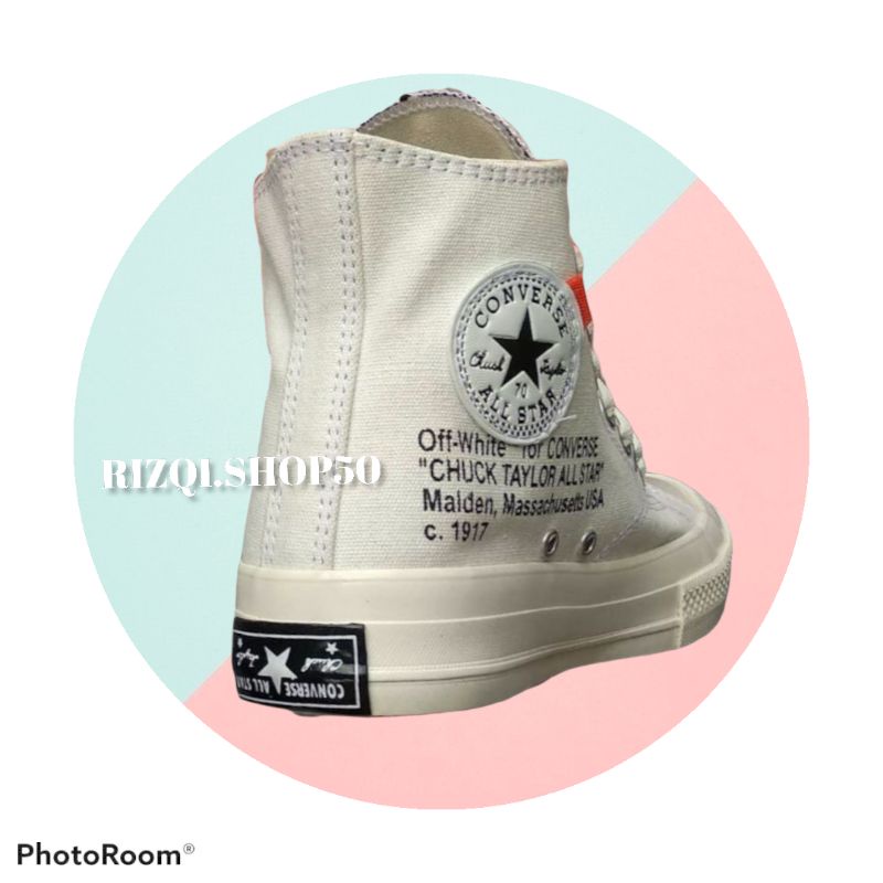 Sepatu Sneakers pria/wanita original 70s HIGH CREAM X Off White Premium Murah-4
