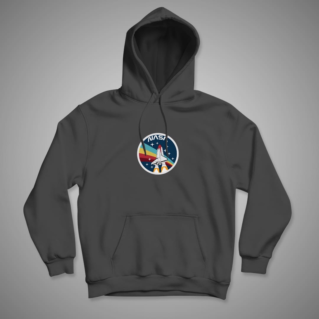HOODIE WANITA NASA CIRCLE RAINBOW / HOODIE WANITA TEBAL-5