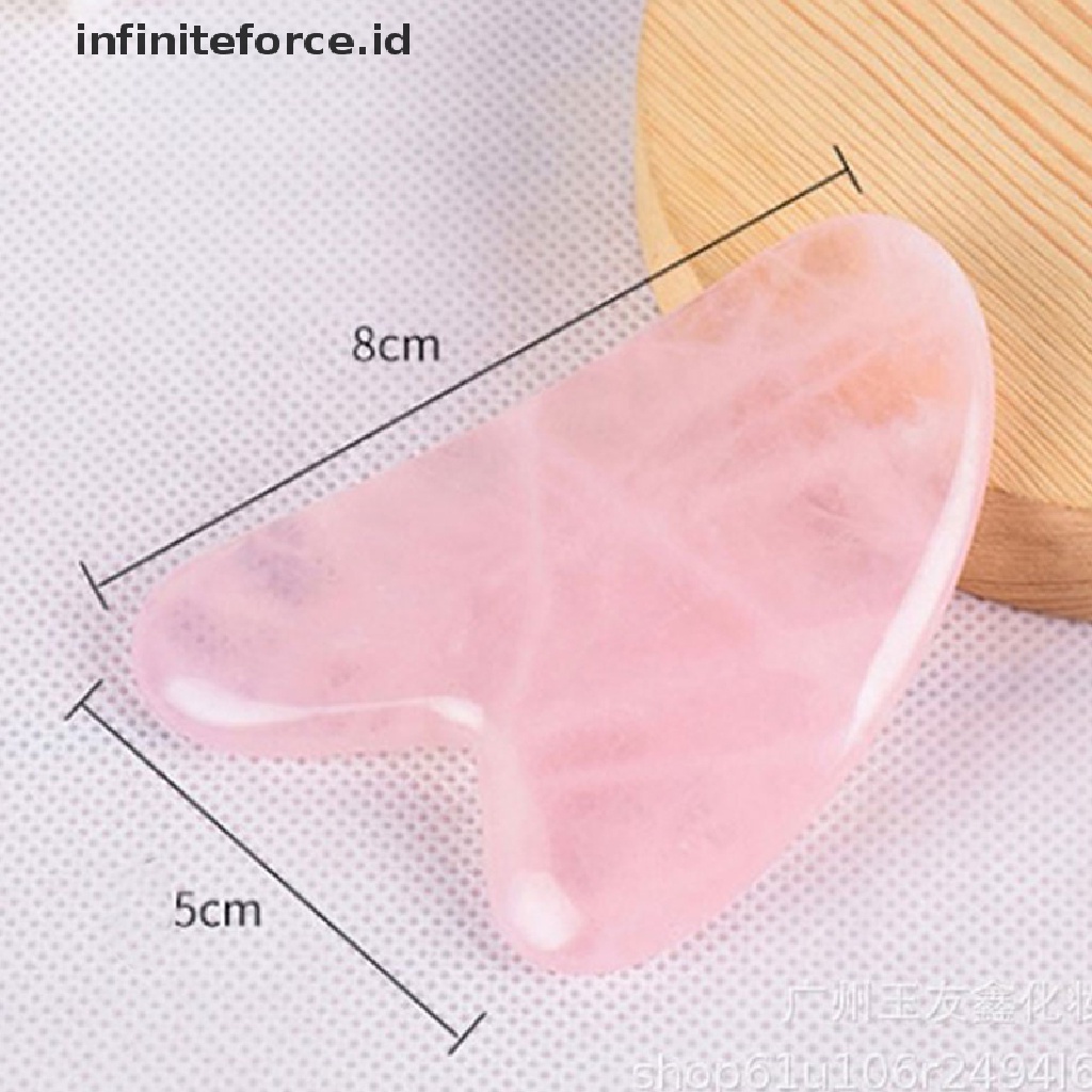 (infiniteforce.id) 1pc Papan Scraper Batu Giok Quartz Guasha Alami Untuk Pijat Relaksasi