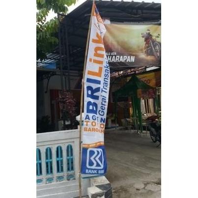 SPANDUK KAIN BENDERA UMBUL UMBUL AGEN BANK BRI LINK BCA BNI 46 MANDIRI