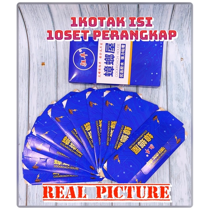 AZ 10Set Perangkap Serangga /Kecoa/Cicak/Semut - Jebakan Serangga Racun Obat Umpan Import