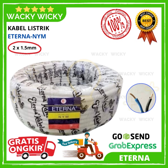 Kabel Listrik ETERNA NYM Meteran (instalasi) Bisa Permeter / Per ROL