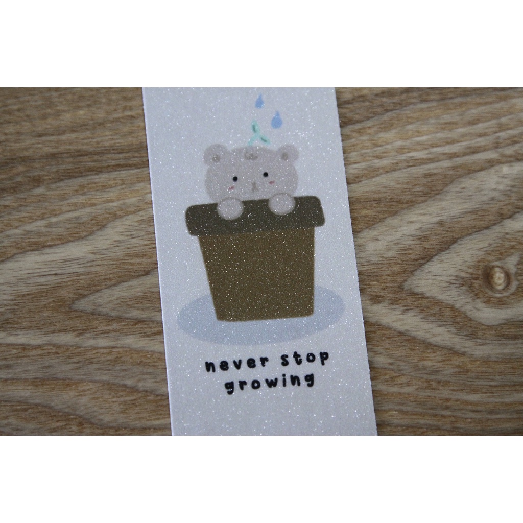 

Bear Pot Glitter Bookmark / Pembatas Buku