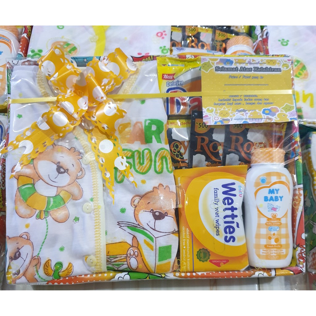 parsel bayi#paketan bayi#gift box baby-kuning