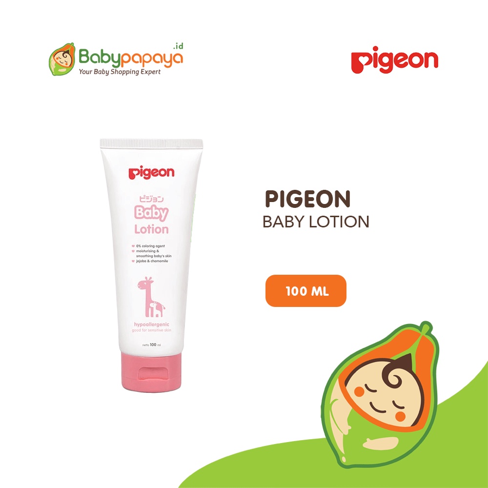 PIGEON Baby Lotion 100Ml - PF | Lotion Bayi | Losion Pelembut Kulit Bayi | Lotion Krim Muka dan Bada