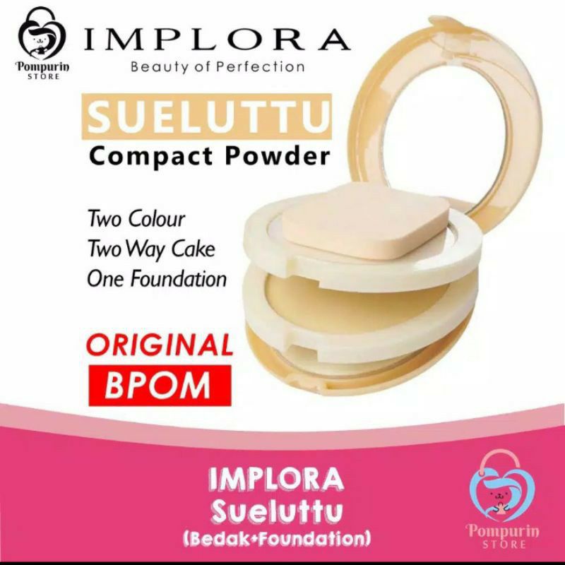 Implora Bedak Sueluttu Compact Powder 3in1