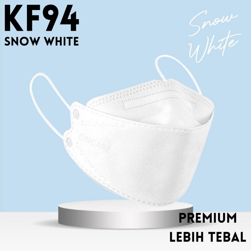 MASKER KF94 DEWASA PREMIUM WARNA PUTIH SNOW WHITE MASKER TEBAL ORIGINAL