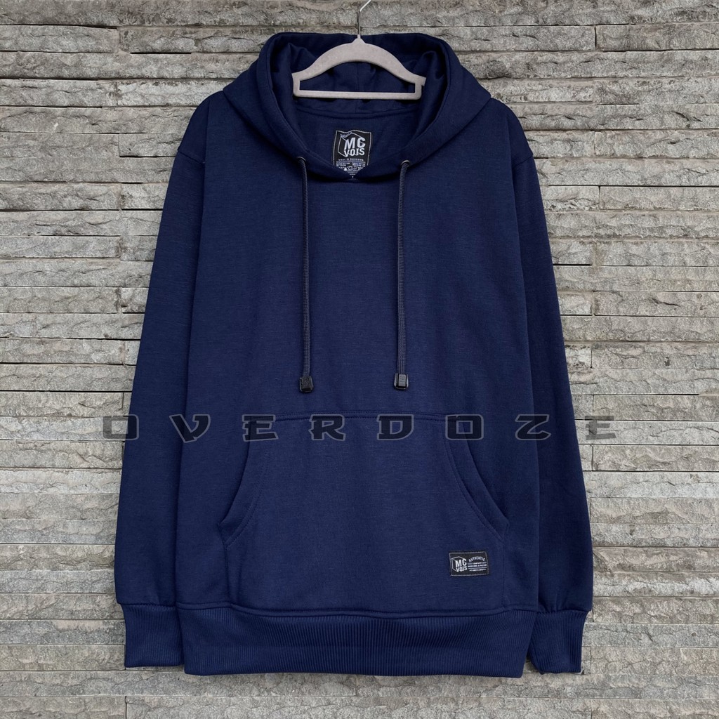 Sweater Hoodie Polos Pria Wanita Switer Cowok Premium Distro (BAYAR DI TEMPAT)-Biru Navi (4)