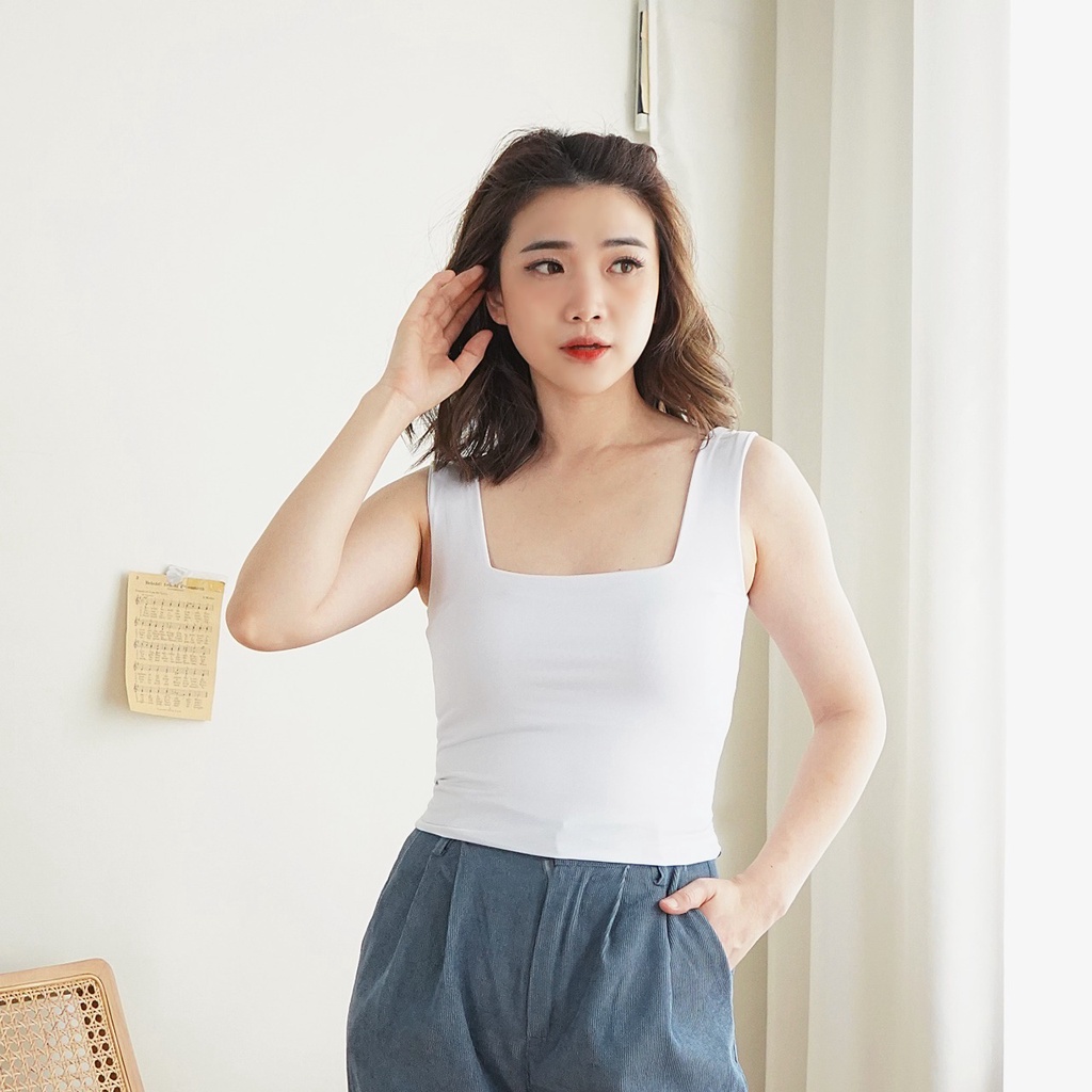 Tanktop Square Tank Top Square Tanktop Baju Atasan Wanita Crop Top 003