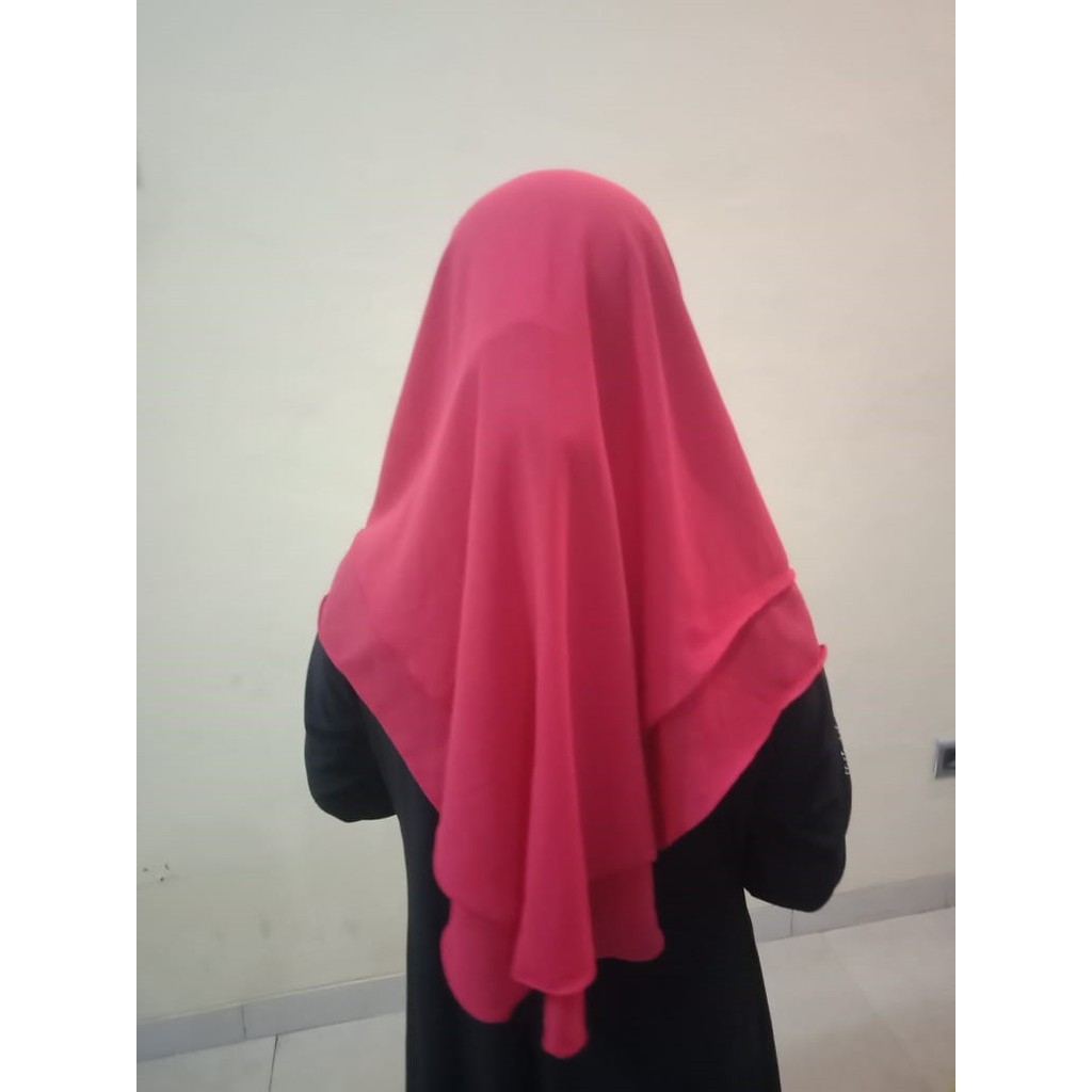 Jilbab Khimar Ceruty 2 Layer Motif payet ori Elmahijab