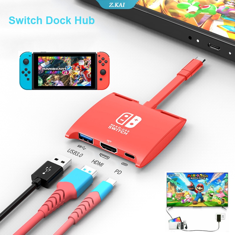 Dock Charging Station Nintendo Switch Ke 4K HDMI USB 3.0 PD