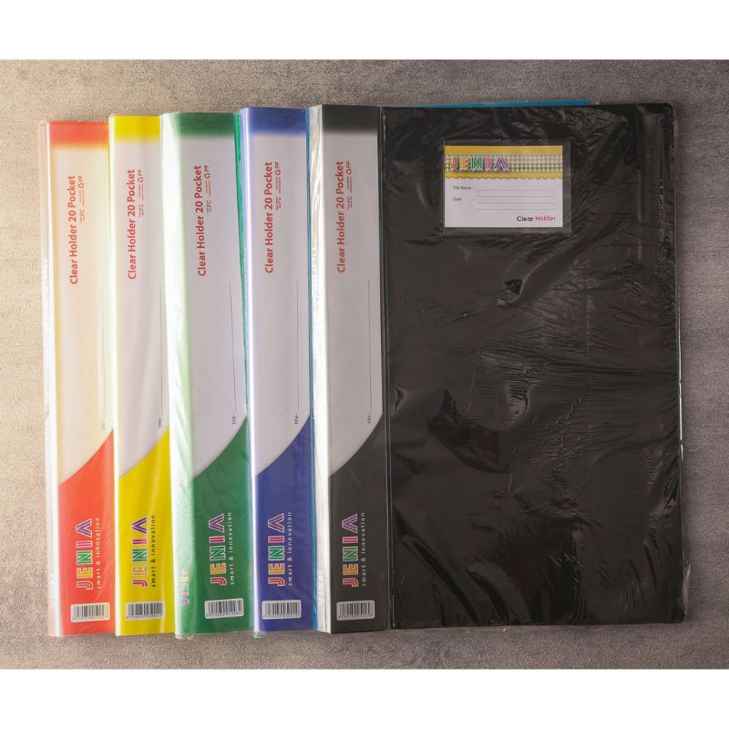 

CLEAR HOLDER 20 POKET FOLIO POLOS WARNA