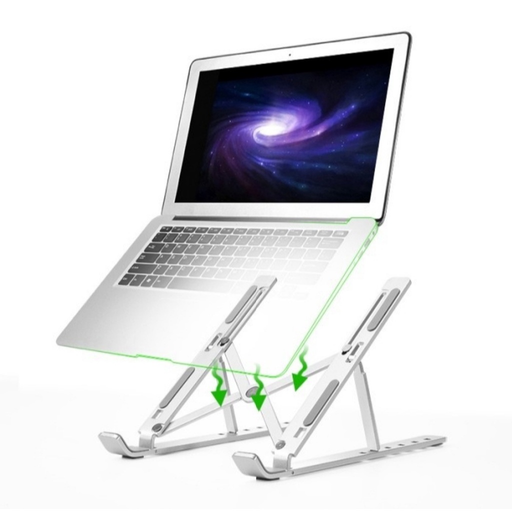 Laptop Stand Portable Dudukan Holder Lipat Notebook Tab Buku HP Tablet