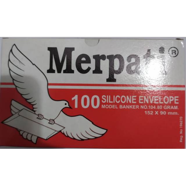 

Amplop putih isi 100 ukuran 150x90 mm evelope merpati