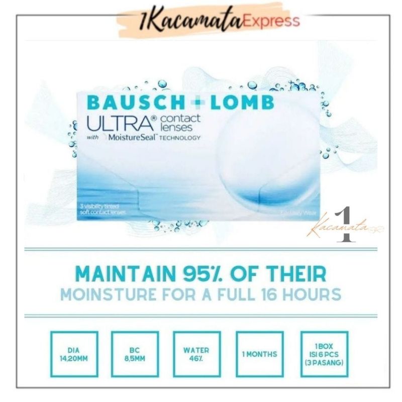 bausch and lomb ultra softlens bening bulanan silicone hydrogel