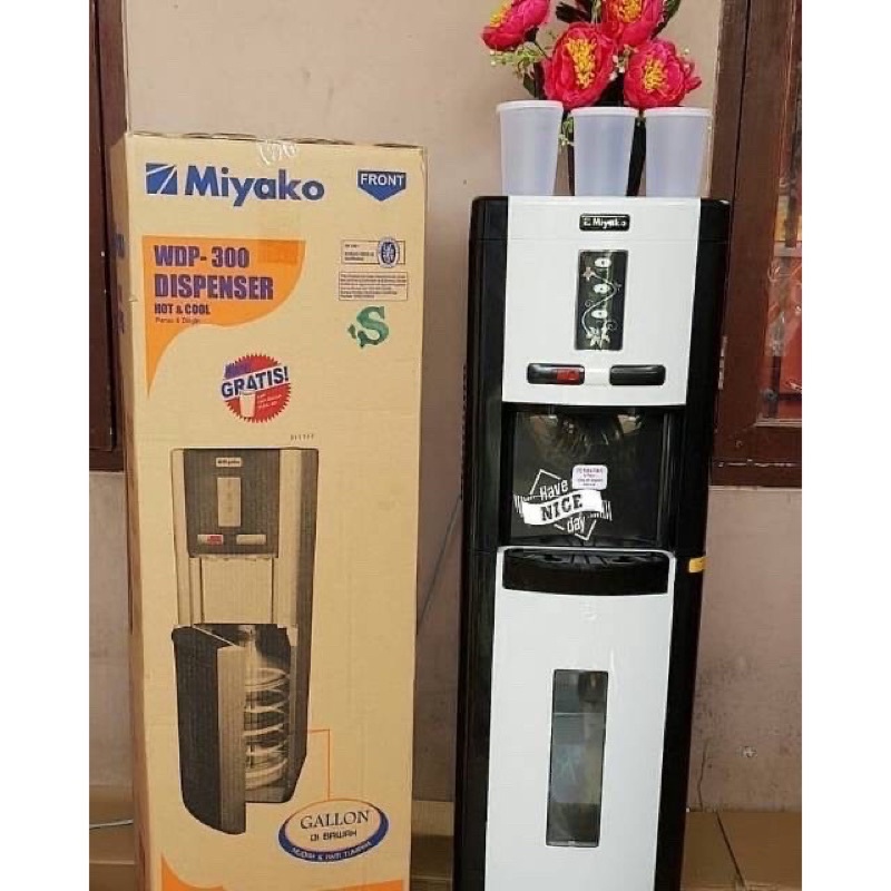 Dispenser galon bawah Miyako air panas-dingin WDP 300