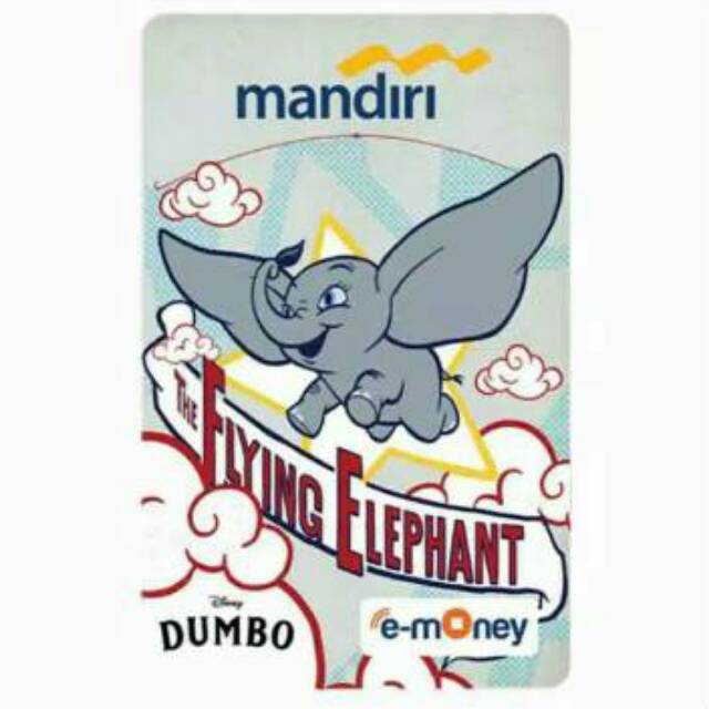 Mandiri eMoney Flying Elephant DISNEY DUMBO ORI /Like eTOLL Tapcash Flazz or Brizzi