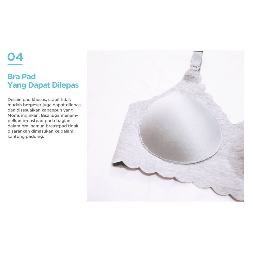 [PROMO] Mooimom Modal Seam-Free Maternity &amp; Nursing Bra Ibu Hamil &amp; Menyusui 93102