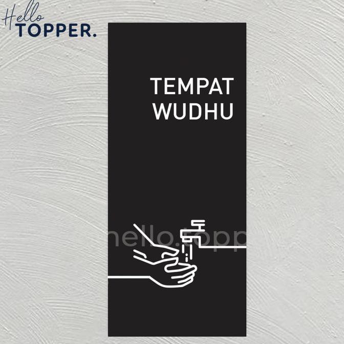 

✨BISA COD✨ Sign Label Akrilik Tempat Wudhu | Tempat Wudhu Acrylic Signage